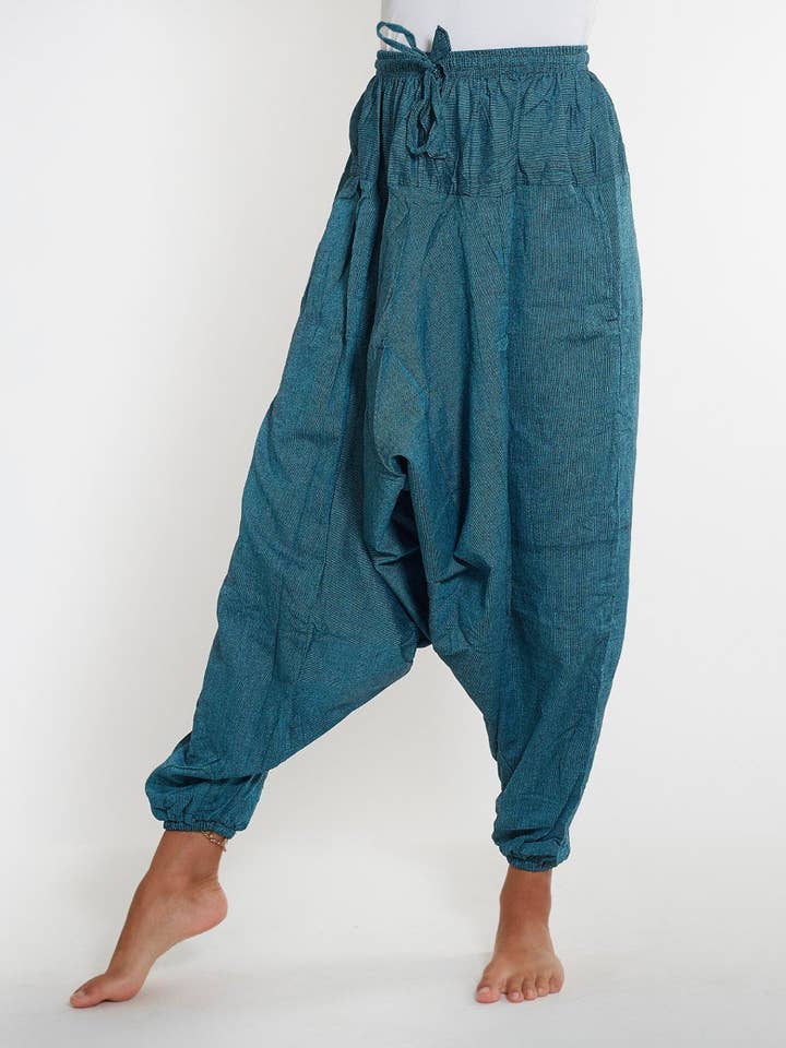 Pantalones Harem Cómodos - Azul Profundo para venta al por mayor de HimaOriginals