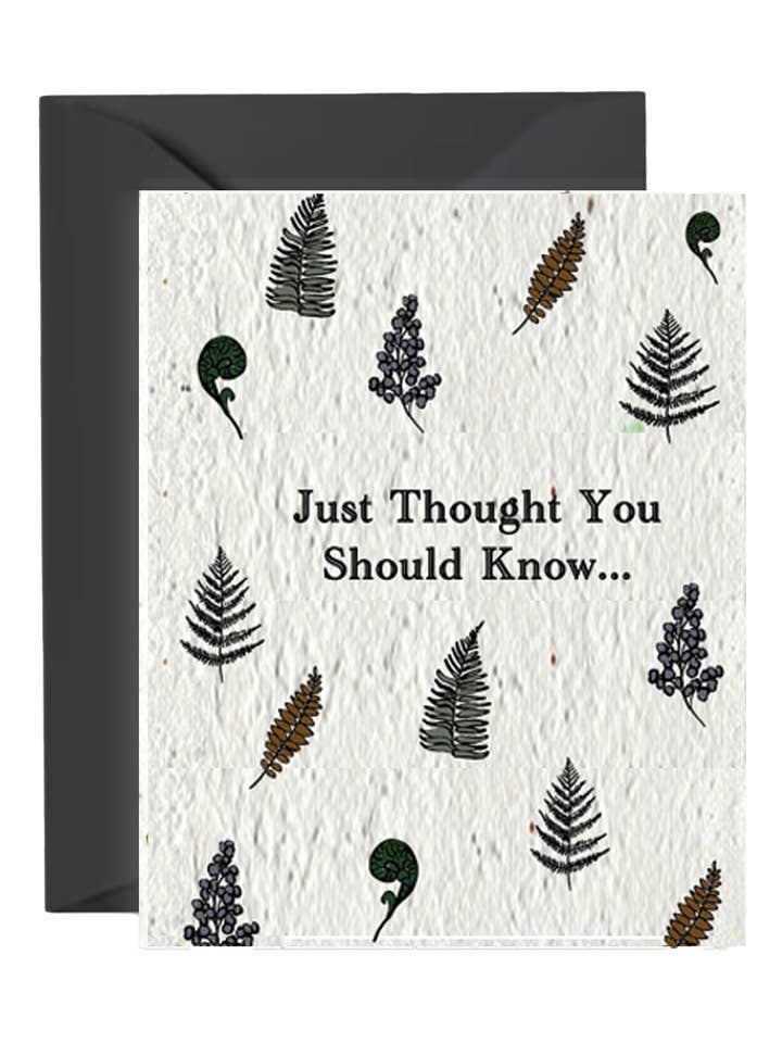 Tarjeta de papel con semillas de flores silvestres de Just Thought You Should Know para venta al por mayor de Artsy Em