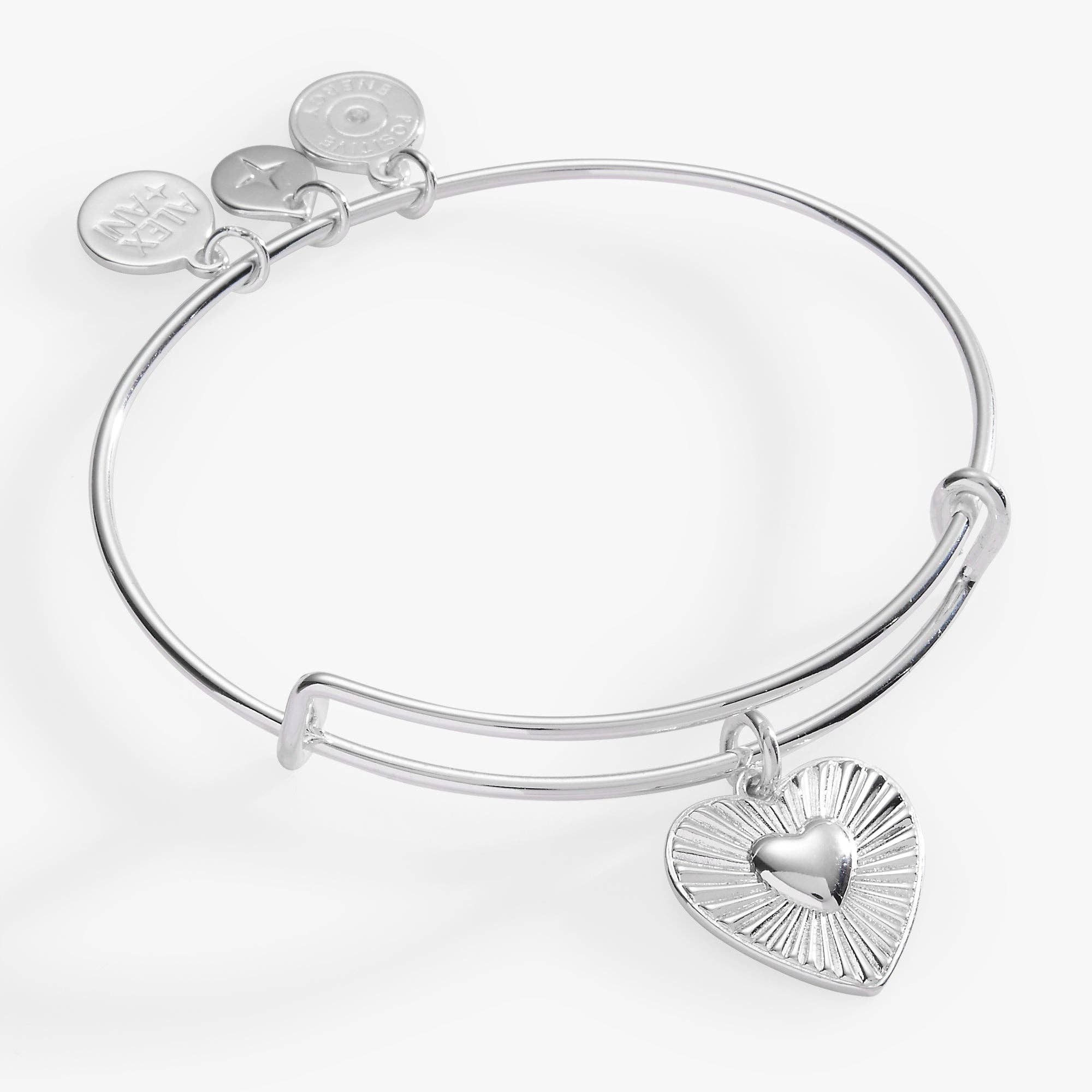 Alex and Ani - Wholesale Bangle Bracelet - Heartburst Charm Bangle0