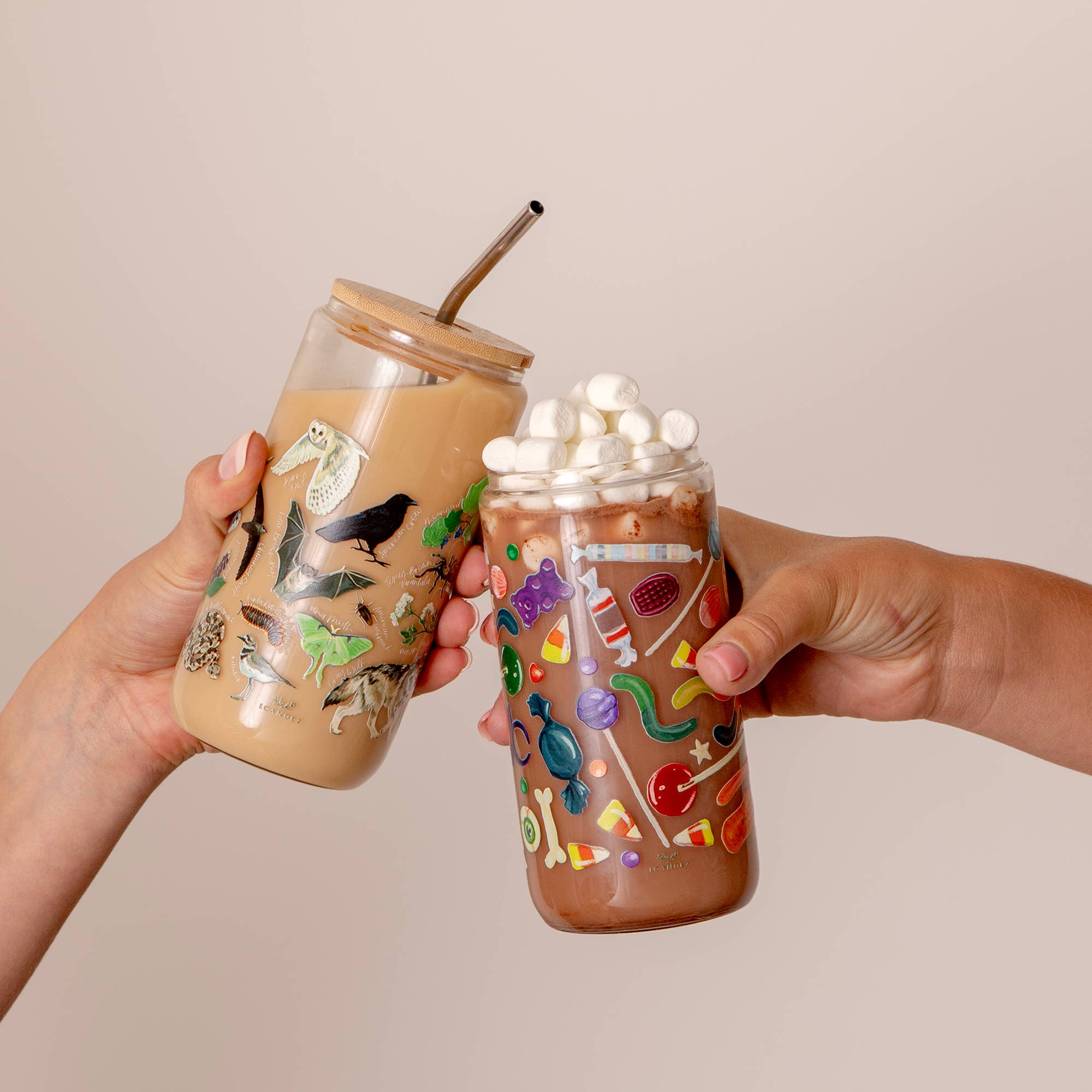 1canoe2 | One Canoe Two Paper Co. - Wholesale Drinking Glass/Cup - Spooky Sweets Halloween Candy Glass Can3