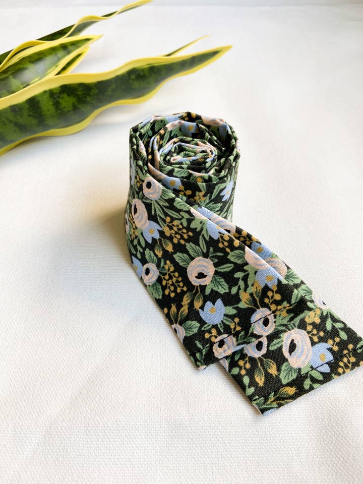 Black and Blue Floral Hair Scarf- Adjustable Headband for wholesale by Madison Avenue Kids Toys