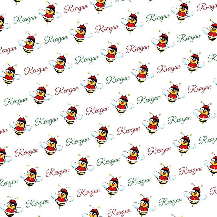 Emballage cadeau de Noël personnalisé Christmas Bee pour la vente par Potter's Printing