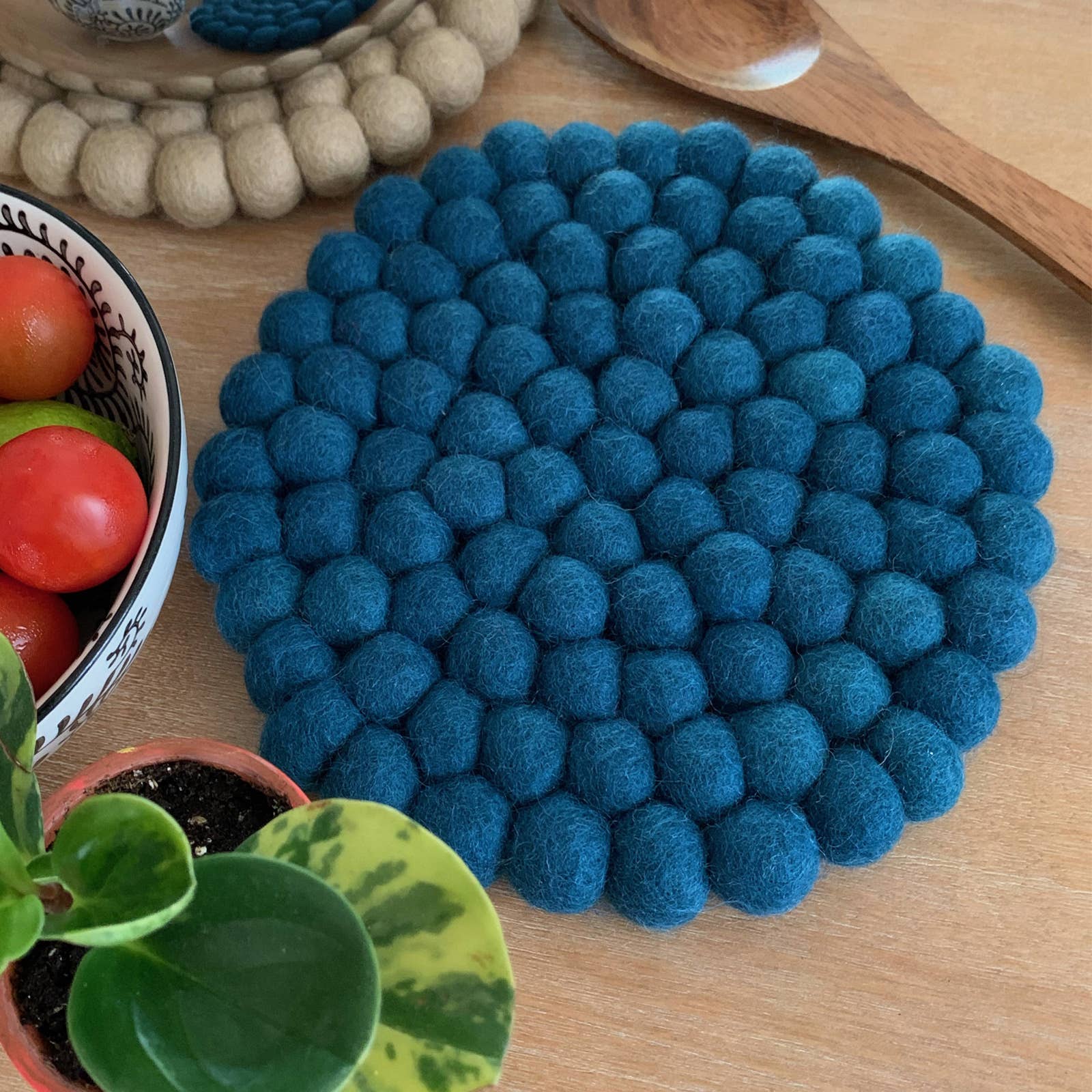 Hamro Village - Wholesale Trivet - Felt Ball Trivet 2