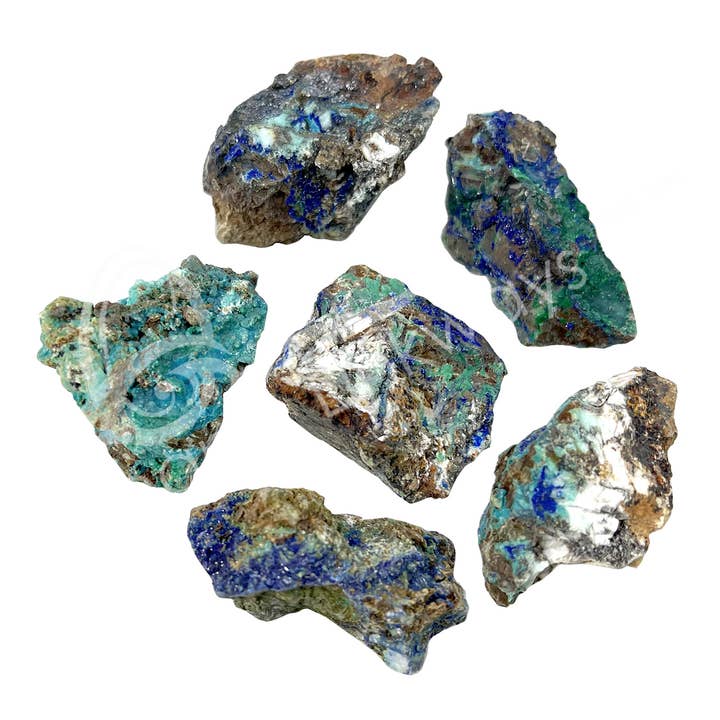 Oceanic Linkways Inc – Engroshandel Spirituelle sten og krystaller – PRØVE - AZURIT/MALAKIT 1,5-4" (KG)