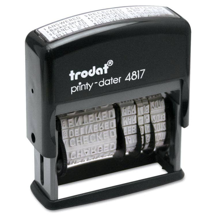 Everyday Supply Co - Wholesale Rubber/Decorative Stamp - Trodat Printy 12-Message Self-Inking Date Stamp, Black0