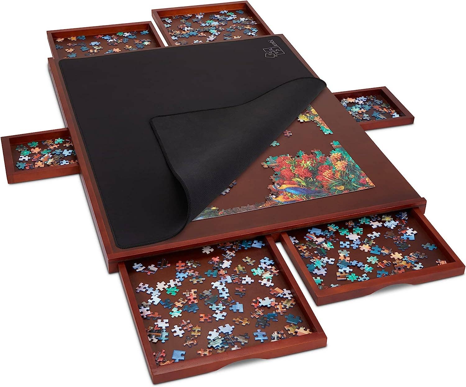 Jumbl – Großhandel Puzzle - Erwachsene – 1500-teiliges Puzzletafel aus Holz, 27 Zoll x 35 Zoll mit Deckel0