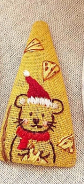 Quince Fables - Wholesale Barrette - Women's - Xmas Pets Embroidered Hair Barrette, Christmas Collection 🪡2