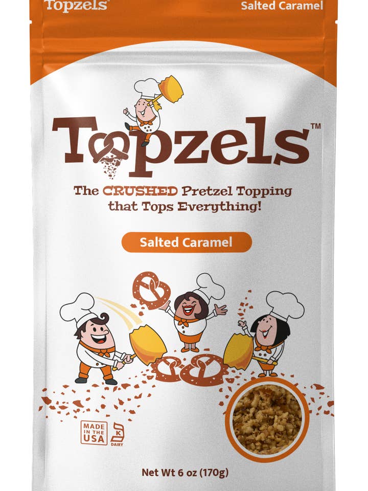 Salted Caramel CRUSHED Pretzel Topping 6oz for wholesale by Pretzel Pete