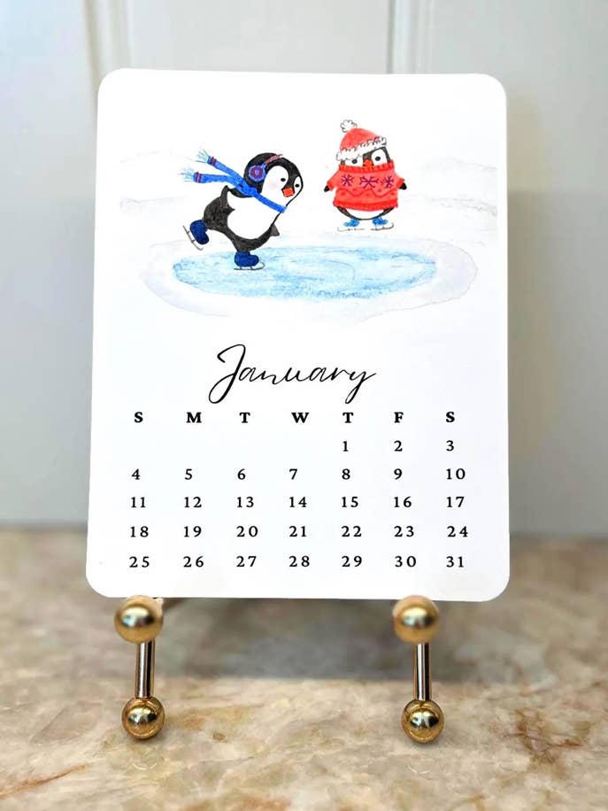 2026 Bureaukalender, met de hand geschilderde aquarel voor wholesale door WaterfordCourtStudio