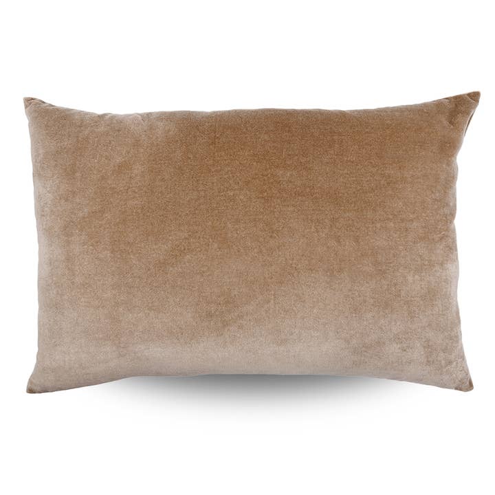 Classic Rectangular Velvet Cushion Cover / Mink for wholesale by Canvas + Sasson