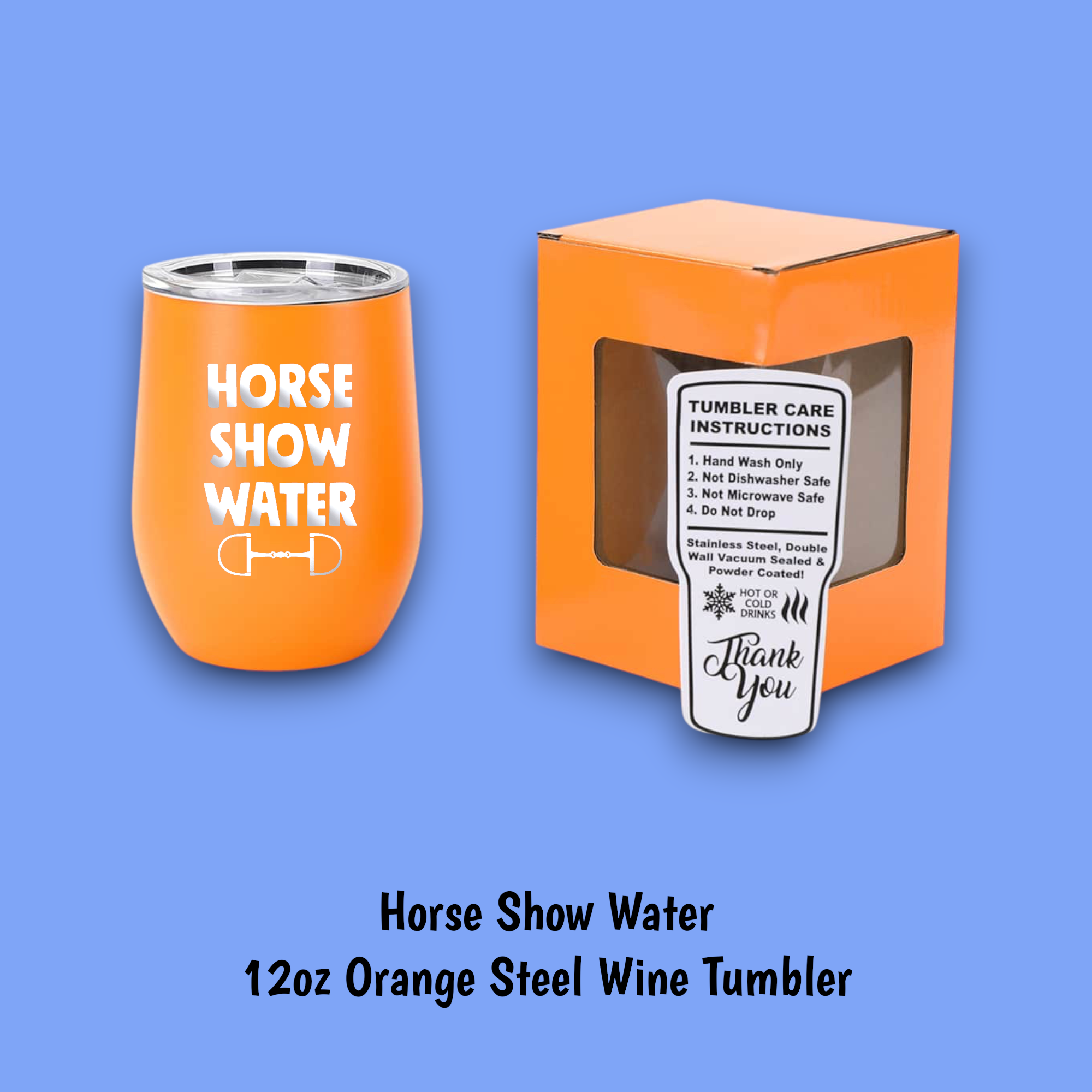 Equine & Design, LLC - Wholesale Insulated Mug/Tumbler - Horse Show Water Steel Wine Tumbler3
