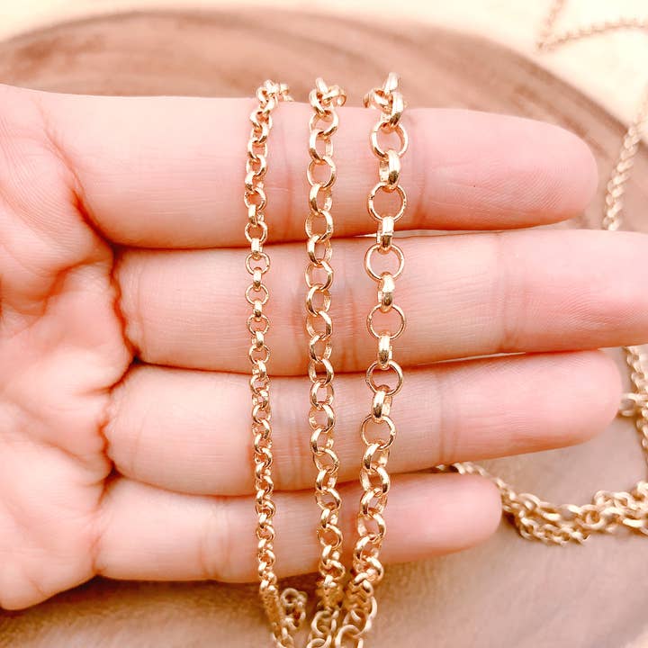 findings4uGem - Wholesale Pendant/Charm Necklace - Dainty Rolo Cable Chain by Foot, Wholesale bulk Roll, CH147