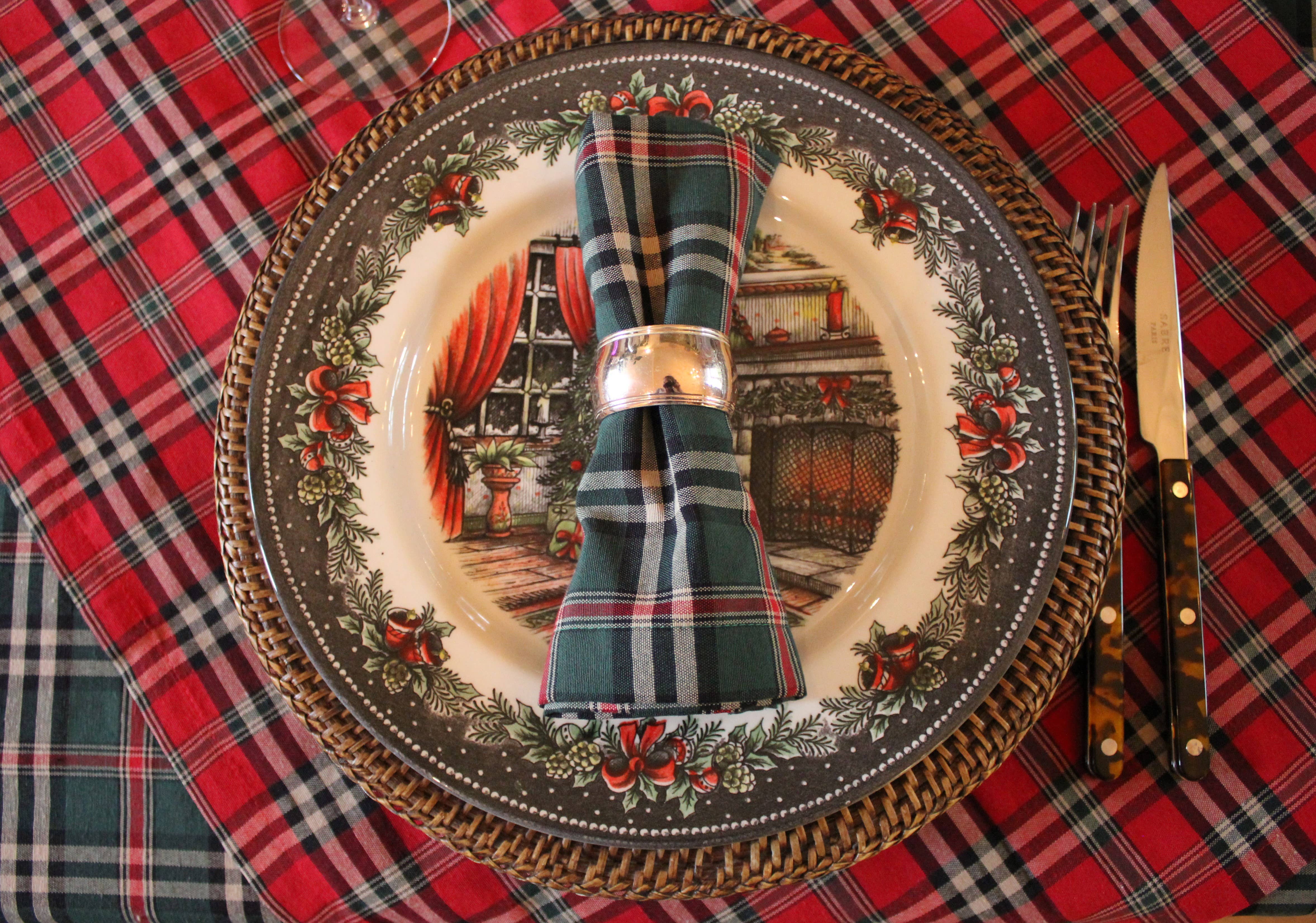 Bamar - Wholesale Dinner & Cloth Napkin - 4 Napkins Castle 40 X 40 cm - Scottish Check - Tartan4