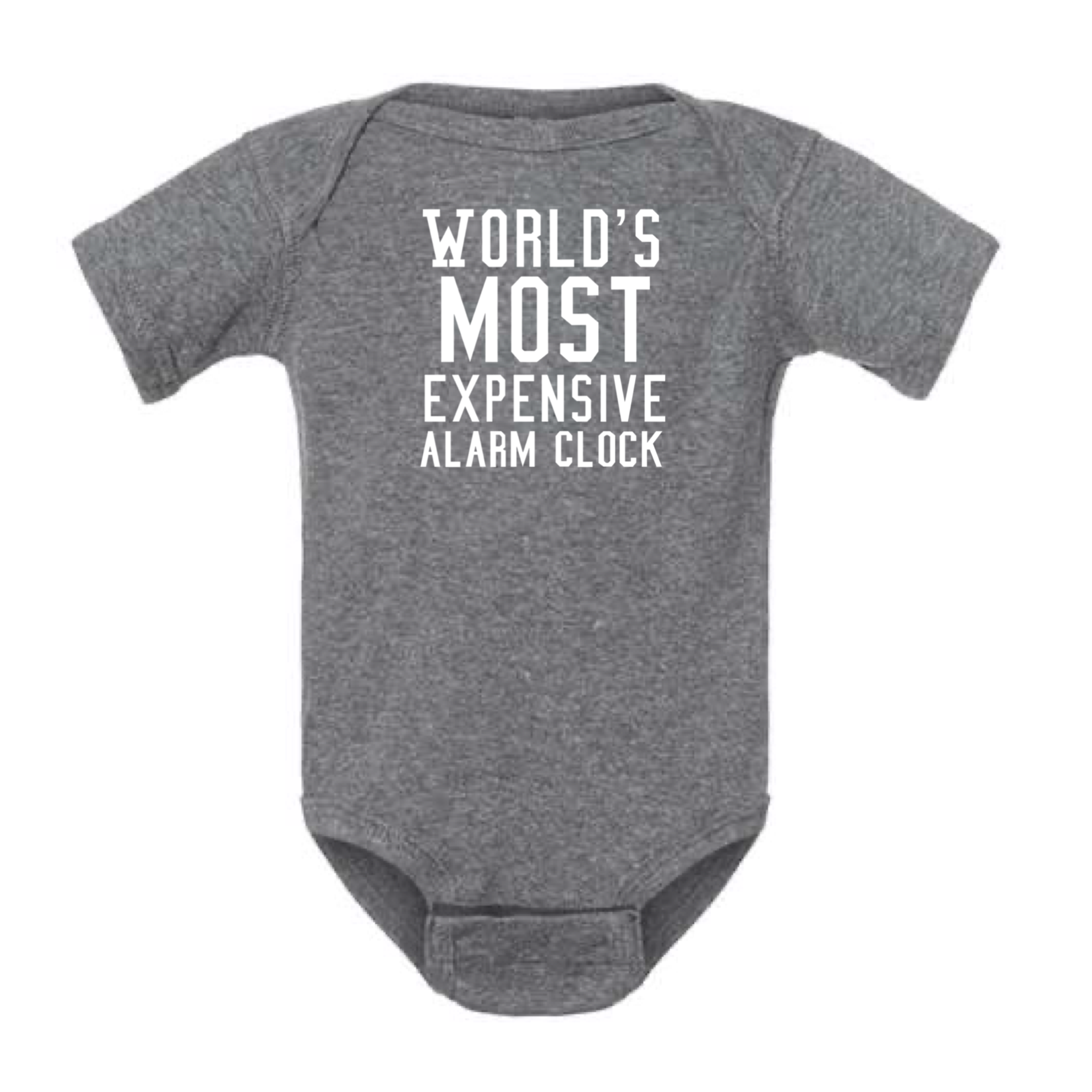 dkhandmade - Wholesale Bodysuit (Non-Footed) - Baby - WORLD'S MOST EXPENSIVE ALARM CLOCK BABY ONESIE3