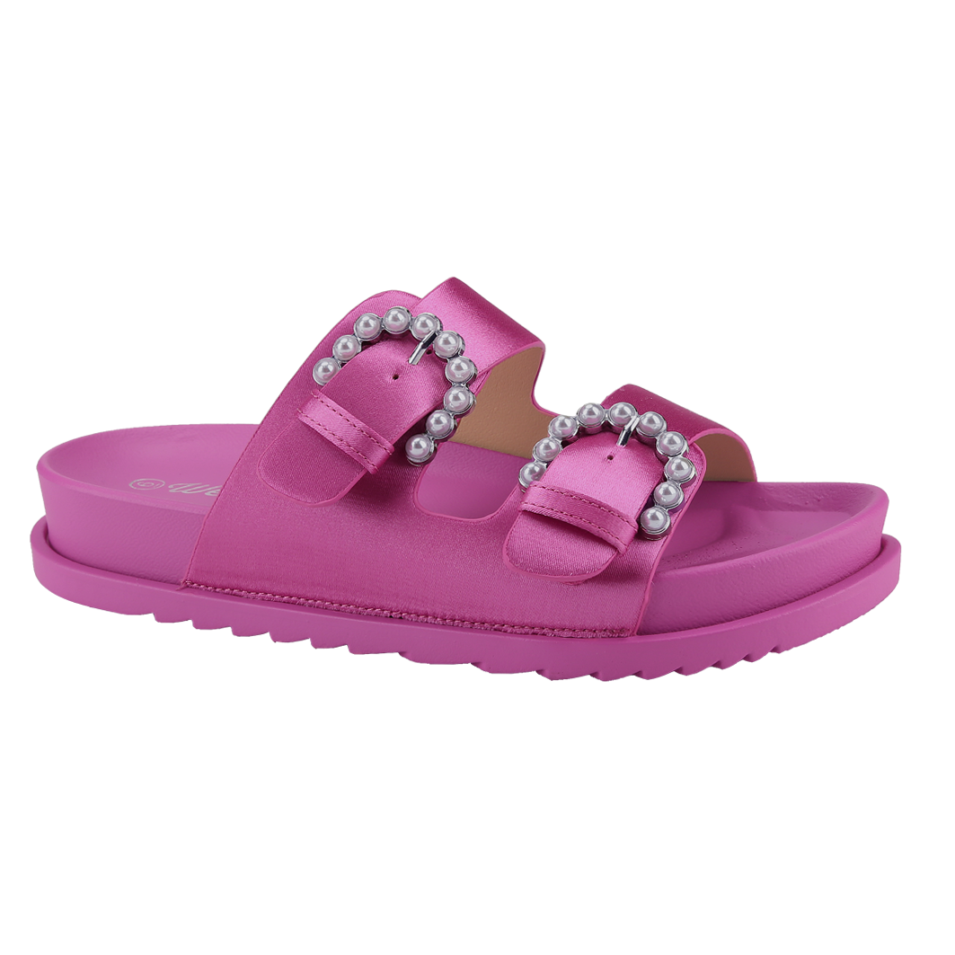 Mars Sky Shoes Wholesale - Wholesale Sandals - Women's - Weeboo FAX-1 Women Pearl Buckle Accents Slide Flat Sandals-18 Pairs Pack-14.25/Pair3