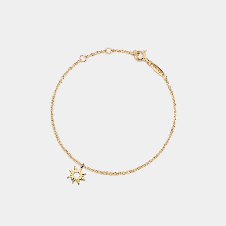 Bracelet Charme Soleil Minimaliste Délicat en Argent Sterling 925 pour la vente par Perimade & Co. LLC