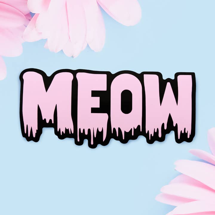 Atomic Lace - Wholesale Sticker - Pastel Goth Meow Sticker Gothic Cat Alternative Grunge Punk0
