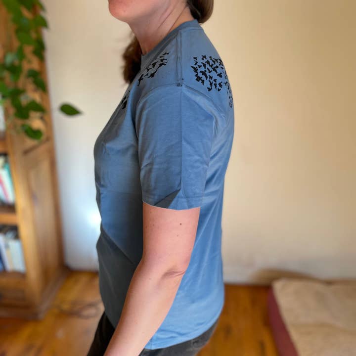 Sarah Drummond Art - Wholesale Shirt - Unisex - Handprinted T-shirt "Blackbirds"2