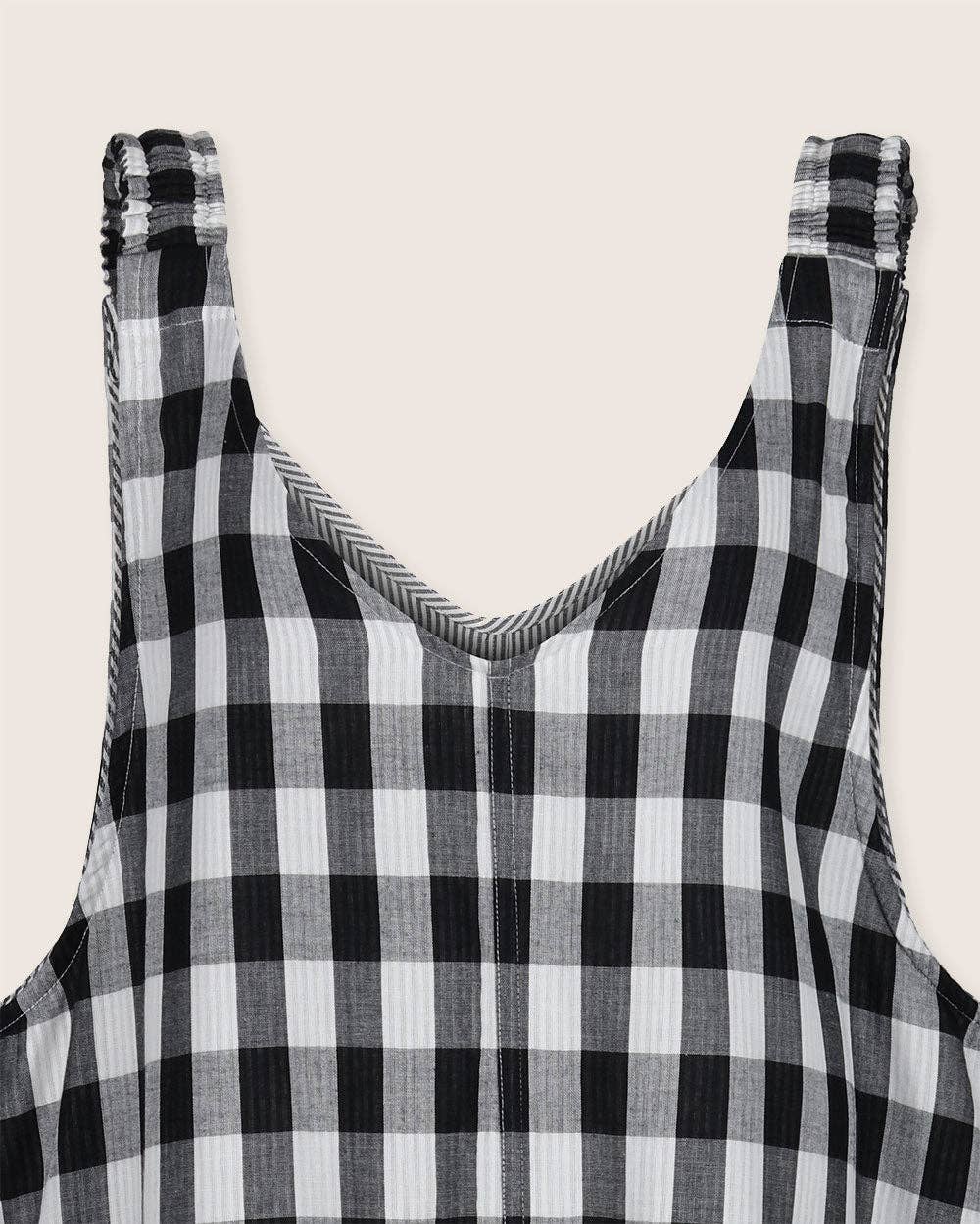 Multi Grace Multicolour Check Print Reversible Wide Leg Jumpsuit for wholesale on Faire4