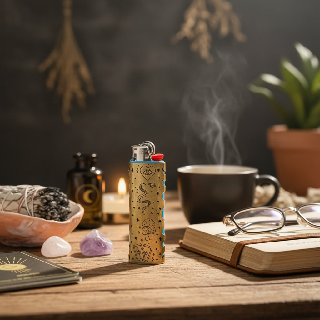 The Retrograde Shop - Wholesale Lighter - Celestial Magic Ritual Brass Lighter Case3