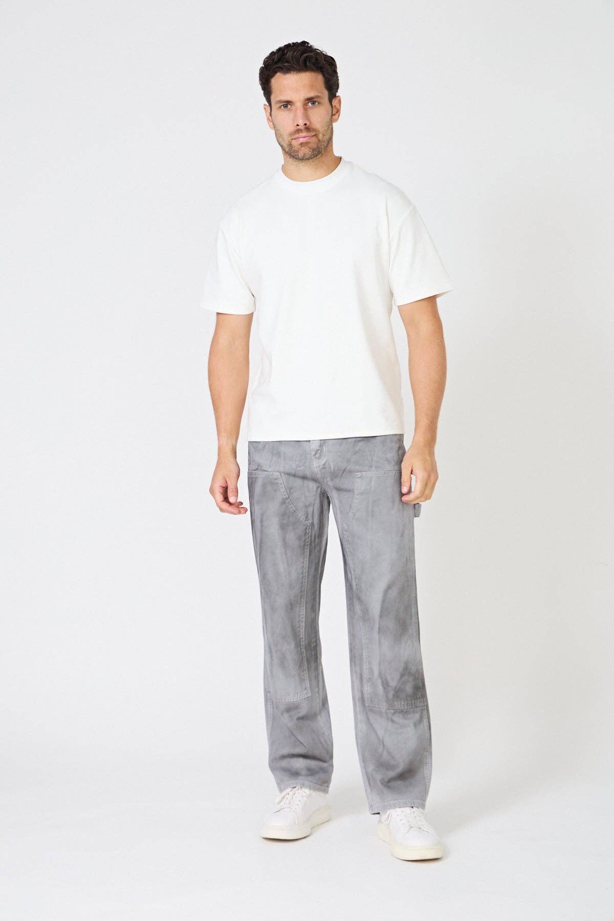 TOP MONDAY – Großhandel Top- & Hosen-Set (NICHT Loungewear) – Herren – Workwear-Jacke / Oversize-Cargo-Hose Set – Verwaschene Baumwollleinwand7