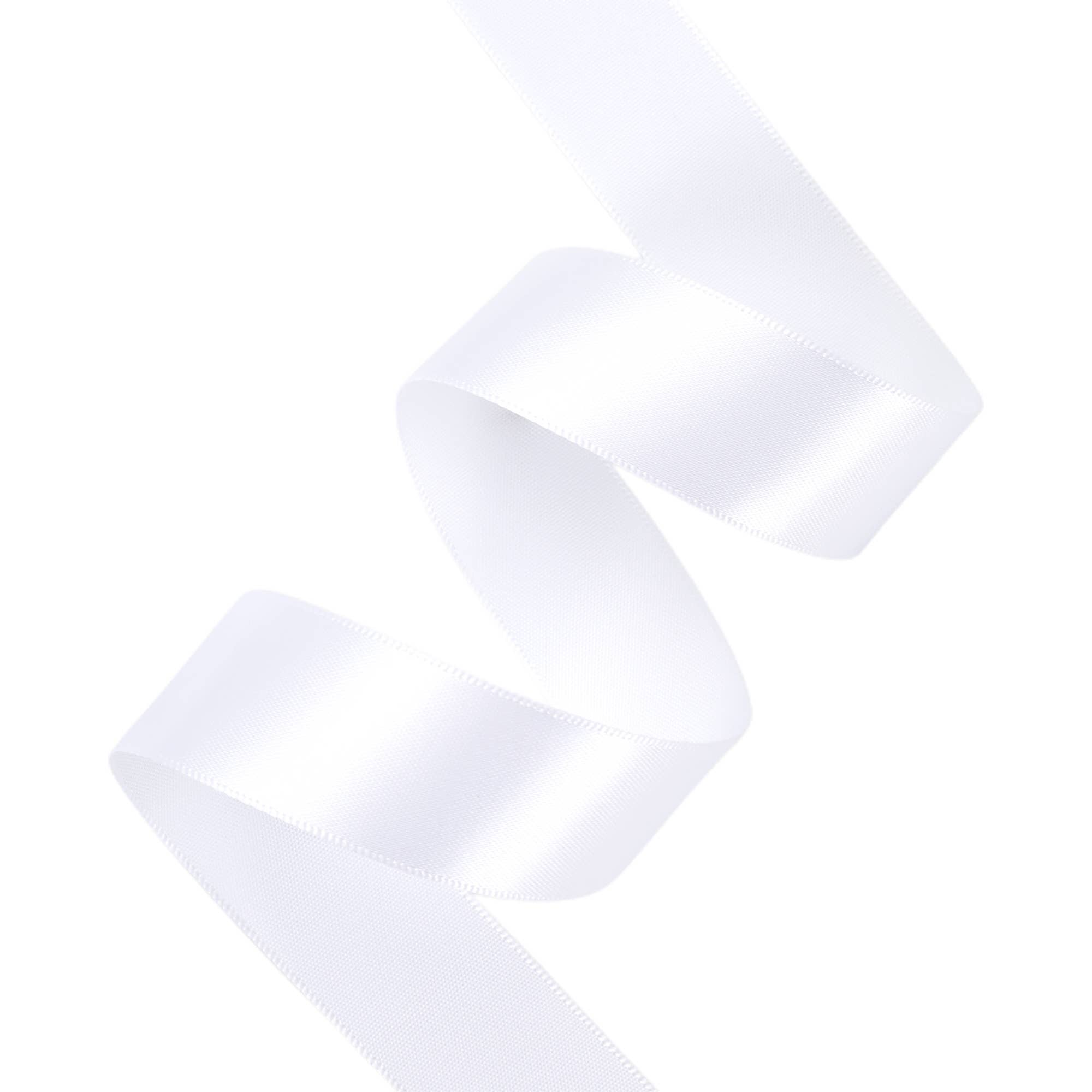 LA Ribbons Wholesale - Wholesale Ribbon - Gift Wrapping - Single Face Satin Ribbon | White (029)11