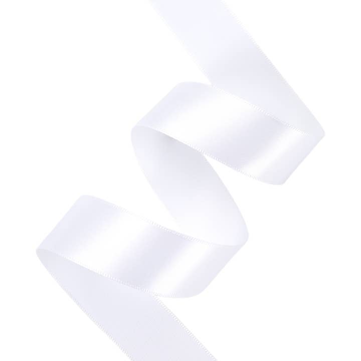 LA Ribbons Wholesale - Wholesale Ribbon - Gift Wrapping - Single Face Satin Ribbon | White (029)11