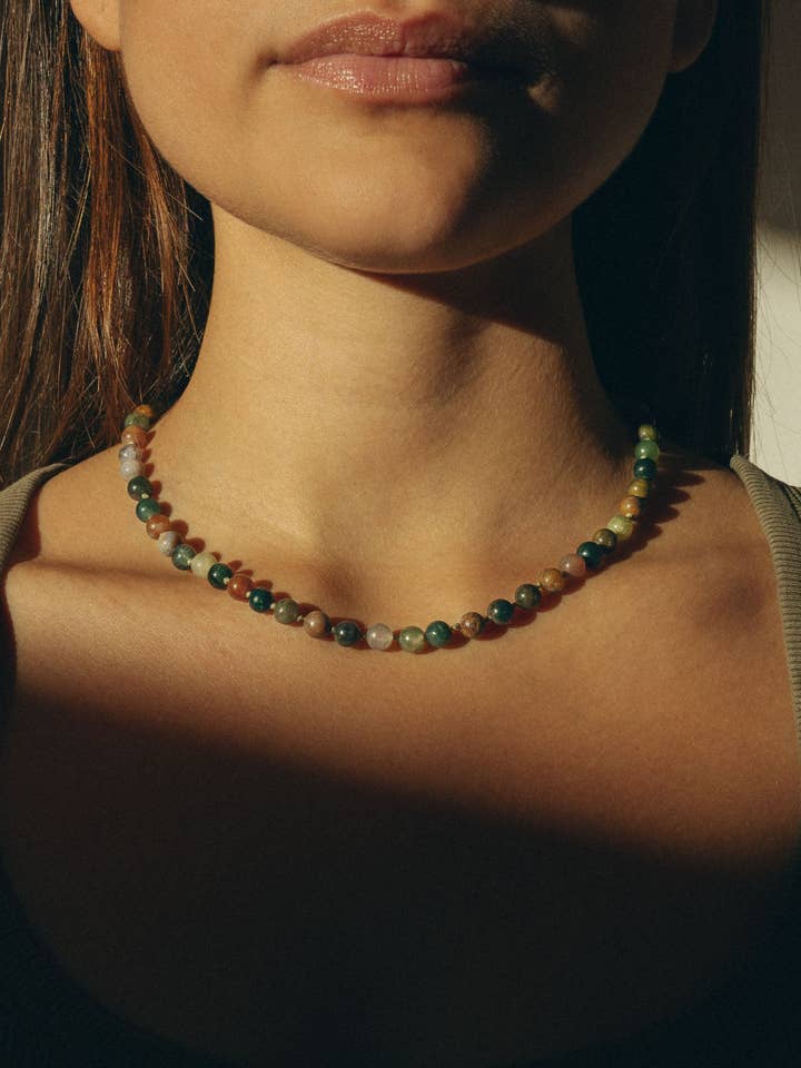 Indisk agat | halsband för wholesale av inua