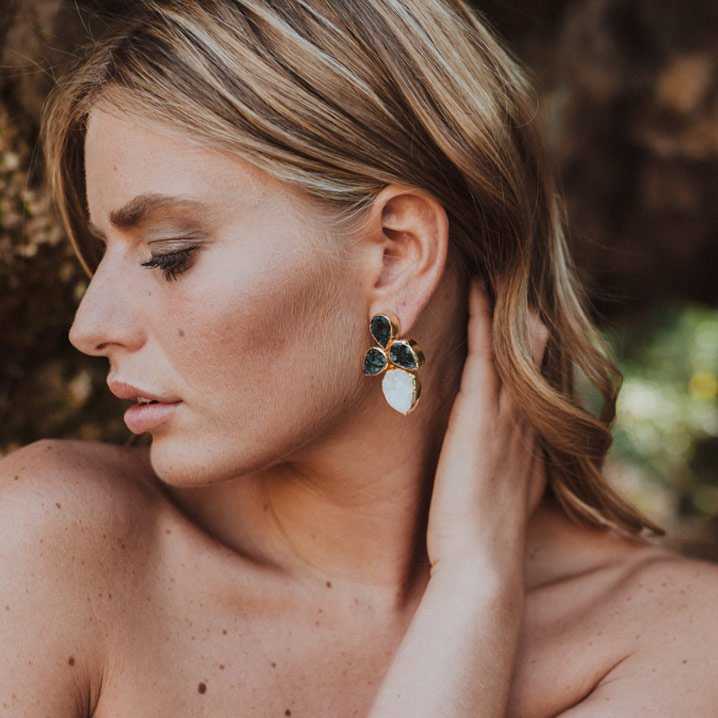 ACUS - Vente Boucles d'oreilles pendantes - Boucles d'oreilles Lys Éd. Limitée Labradorite1