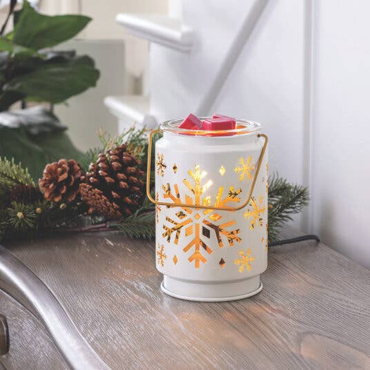 Candle Warmers Etc. Duftlampen & Kerzen - Vente Chauffe-cire - Lampe à parfum CANDLE WARMERS® SNOWFLAKE Edison blanche électrique 1
