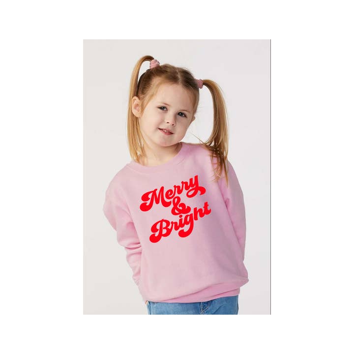 Merry & Bright Sweatshirt (Toddler) for wholesale by A & O Co.