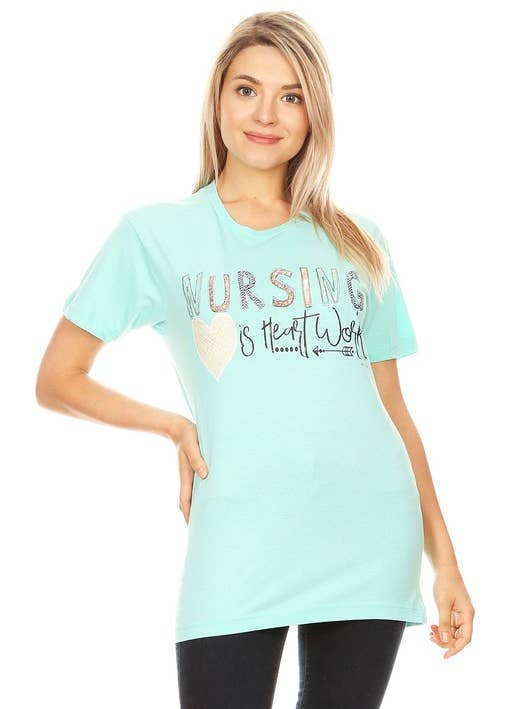 Bella Nursing, Trendy, Nurse, Love Graphic Tshirt for wholesale by L&B Life