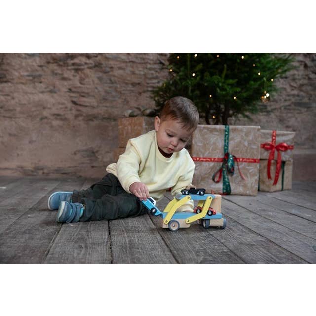 Hippychick – Engroshandel Trælegetøj - Børn – Klassisk World Træ FSC Biltransportør Legetøjslastbil til Børn2