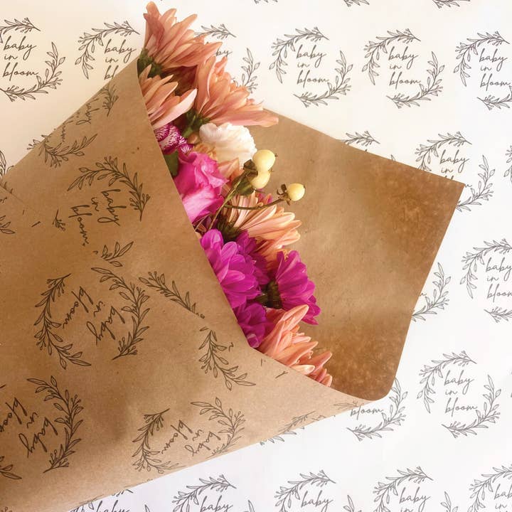 Baby In Bloom Script | 25 Flower Wraps for wholesale by Red Barn Canvas