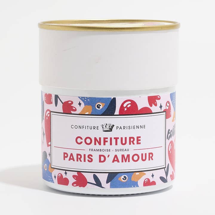 Paris d’Amour: raspberry elderberry 250g for wholesale by Confiture Parisienne