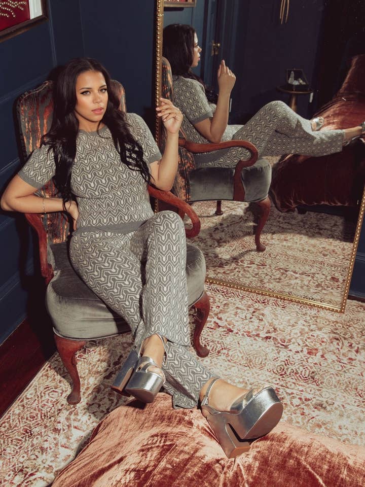 JACQUARD KNIT LOUNGE TOP for wholesale by Kilo Brava