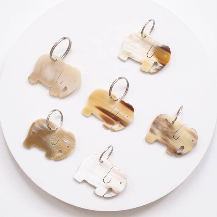 Elephant Key Ring for wholesale by MAADILI COLLECTIVE
