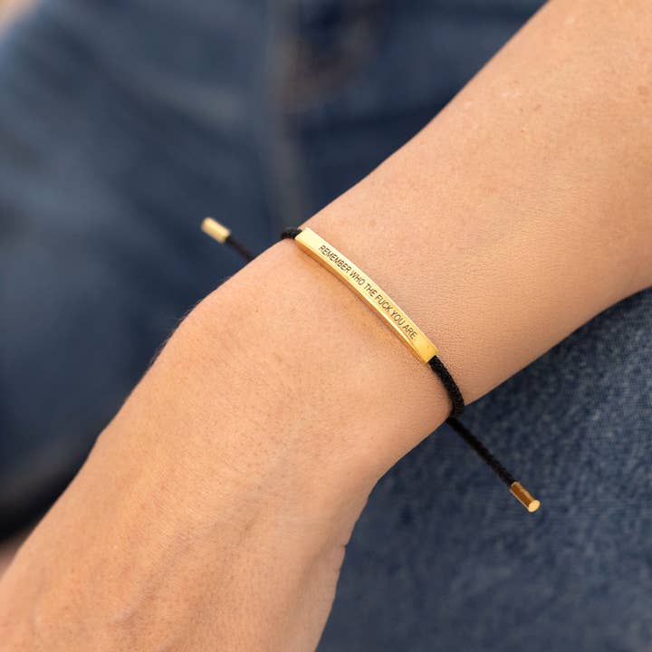 Mint & Lily - Wholesale Woven/Braided Bracelet - Bold Remember Who the F♥ck You Are Tube Bracelet19