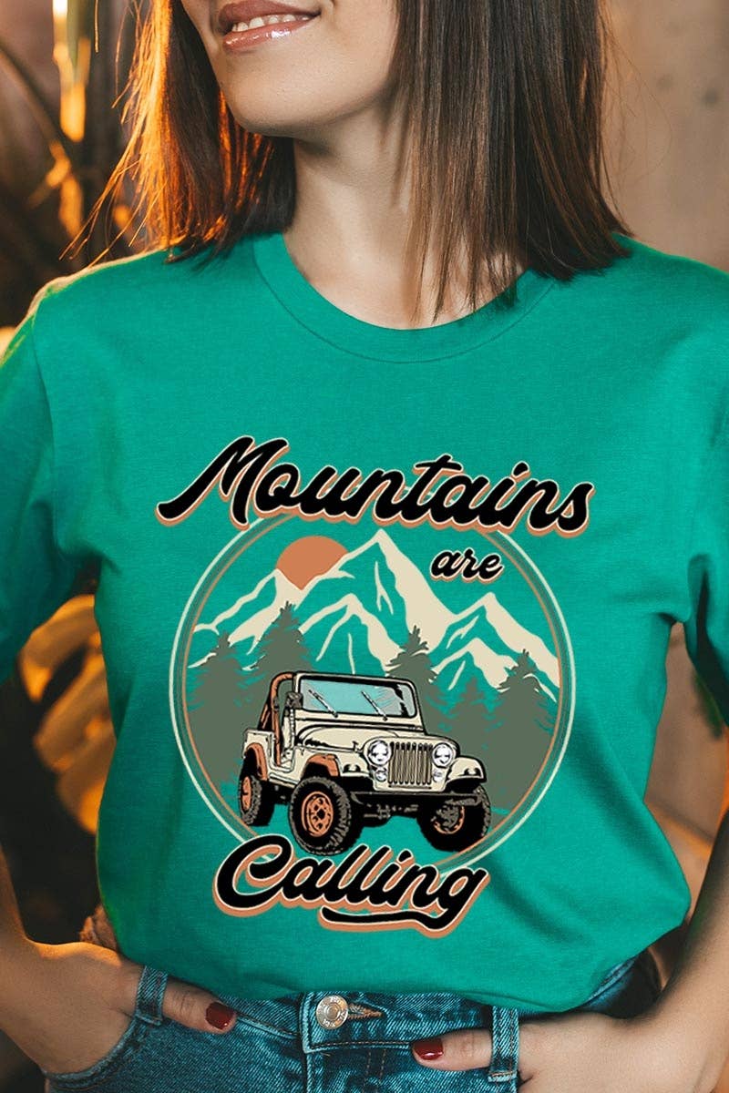 COLORBEAR - Wholesale T-Shirt (Graphic) - Unisex - MOUNTAINS ARE CALLING UNISEX SHORT SLEEVE18