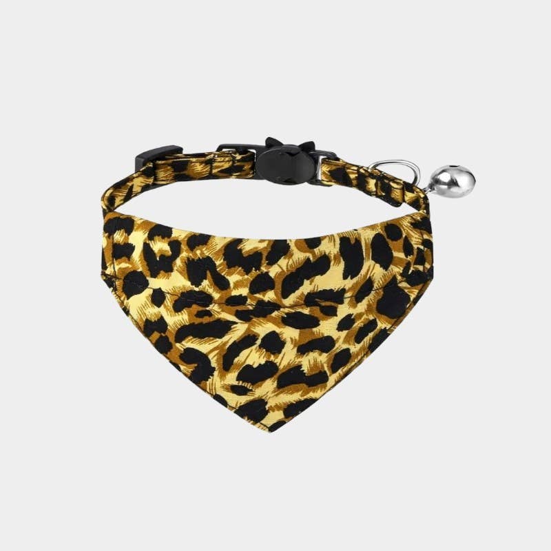Zacal Cat Collars – wholesale Pet collar – Cat – Cat Collar Bandana - Brown Leopard Print0