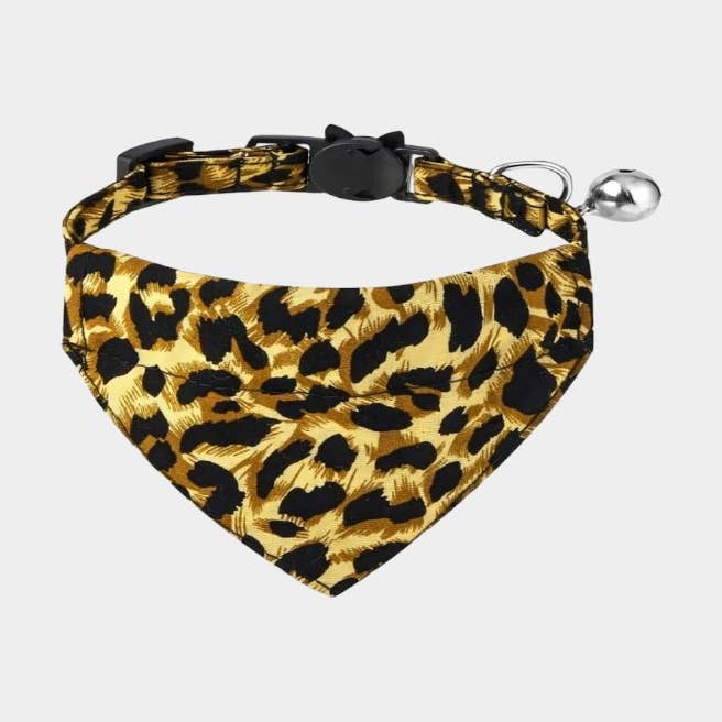 Zacal Cat Collars - Vendita all'ingrosso Collare - Gatti - Bandana con collare per gatti - Stampa leopardata marrone0