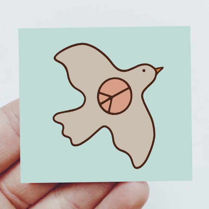 Peace Dove Magnet Spring Peace & Love Sød gave for engroshandel hos Sassper Goods
