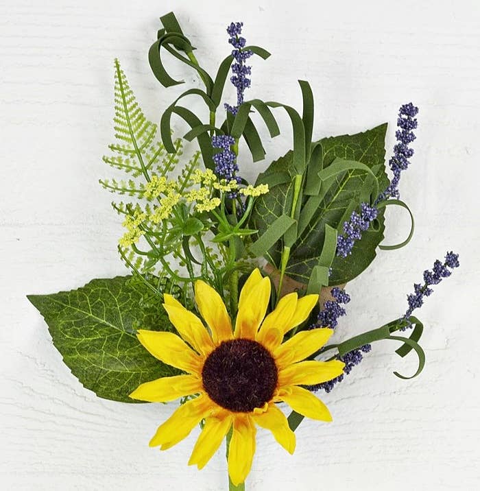 Impressive Enterprises, Inc. - Wholesale Artificial Flowers - 28901 - 14in Pick-Sunflower and Lavenders-12/144pcs1
