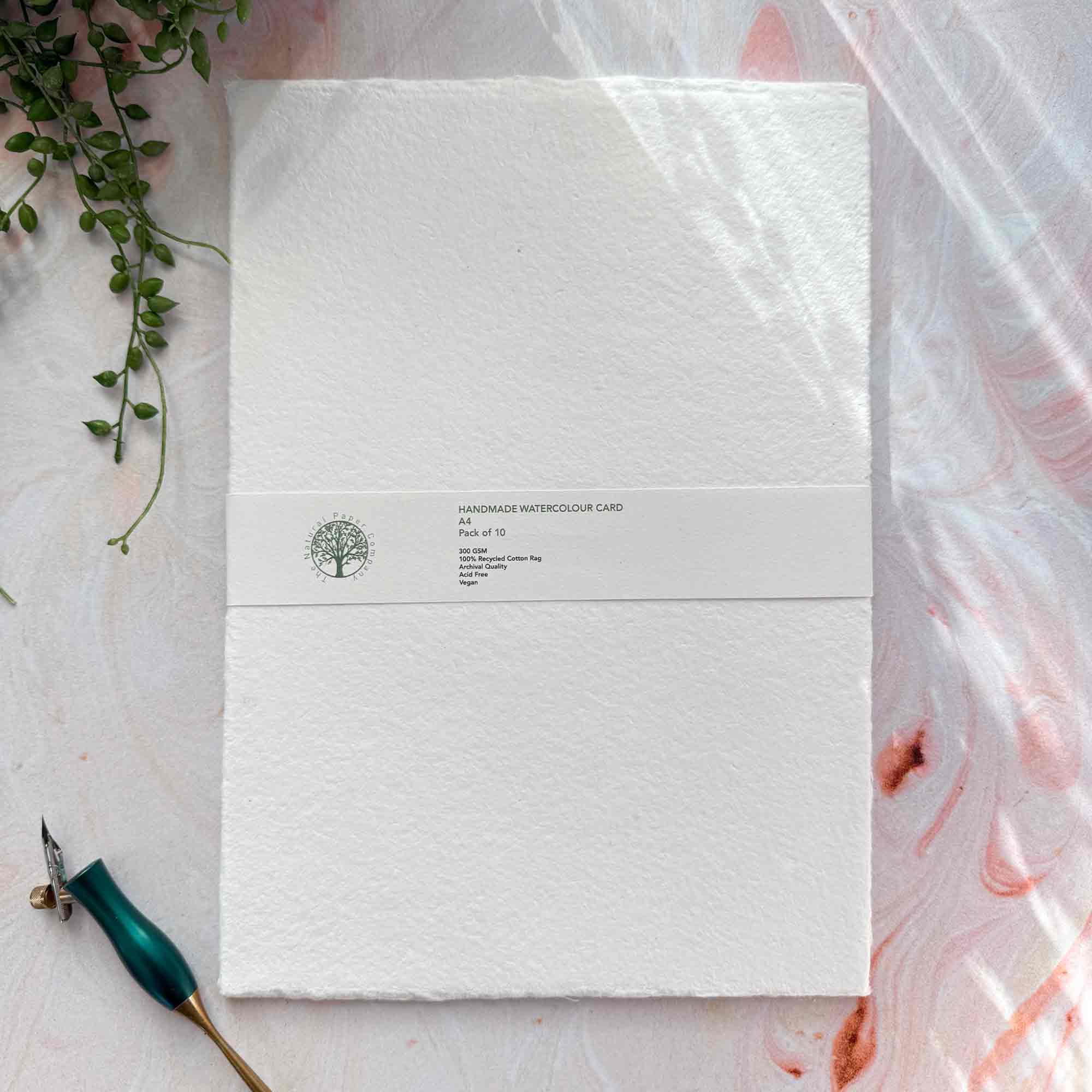 The Natural Paper Company - Venta al por mayor Papel para pintar - Papel de Acuarela - Blanco | Paquetes de Papel de Algodón Hecho a Mano6