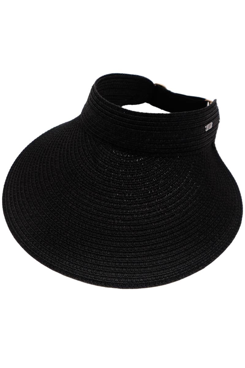 Cap Zone - Wholesale Visor - Women's - Wide Brim Paper Straw Pack-n-Go Roll-Up Sun Visor8