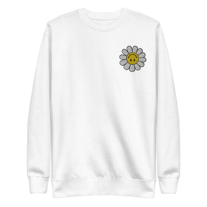 Sara Lutz Art - Wholesale Sweatshirt - Unisex - Daisy Patch Embroidered Sweatshirt1
