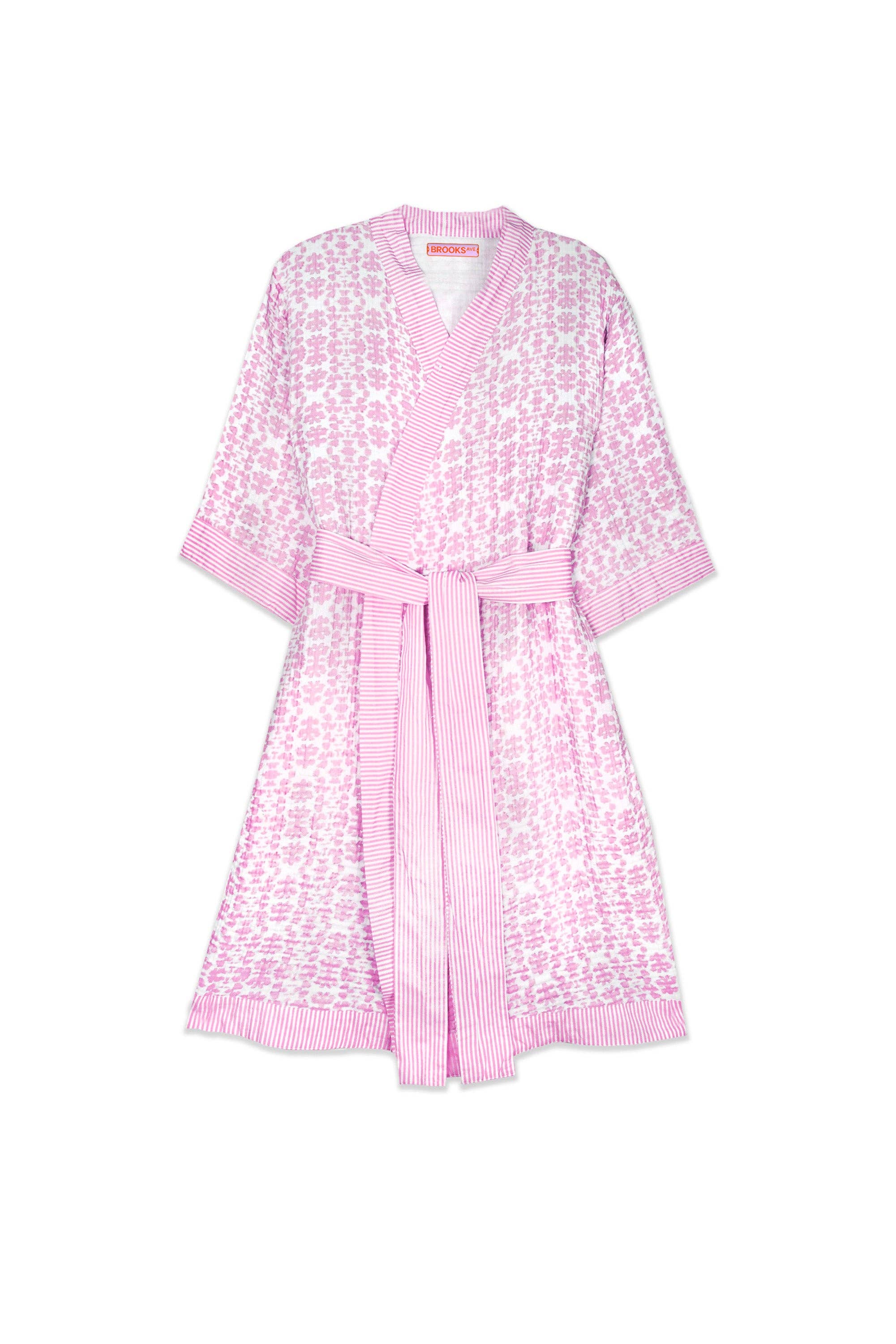 Brooks Avenue - Wholesale Robe - Women's - Bathrobe - Light Pink Chintz1