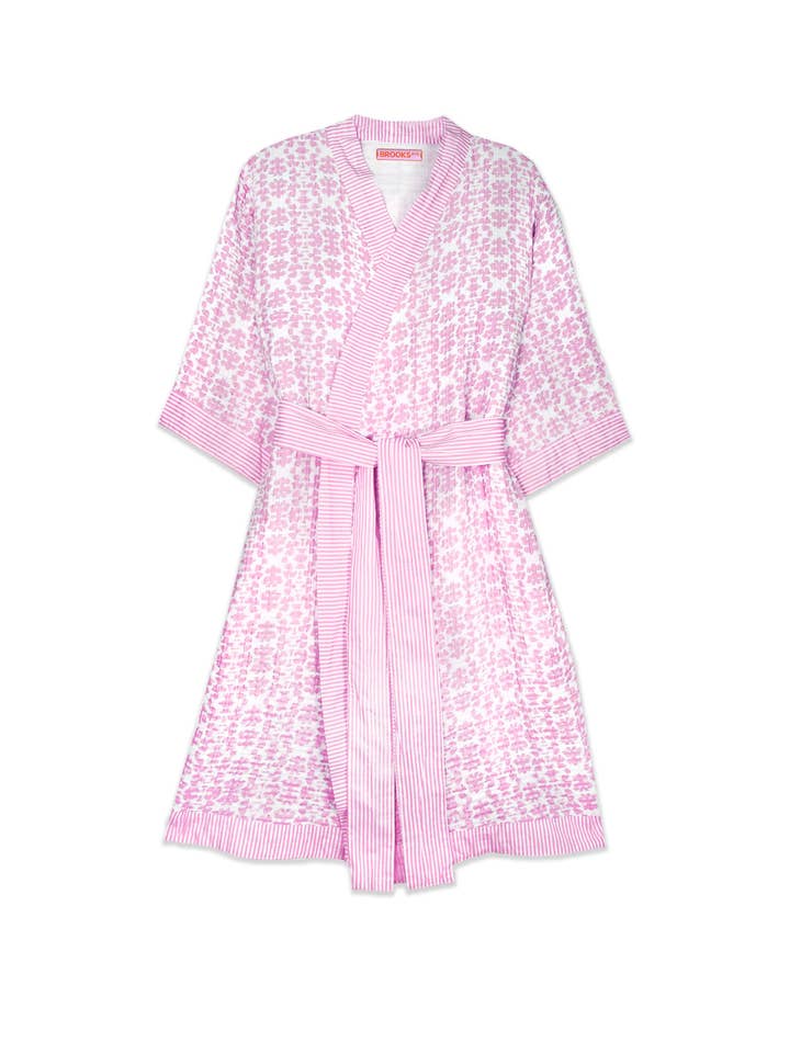 Brooks Avenue - Wholesale Robe - Women's - Bathrobe - Light Pink Chintz1