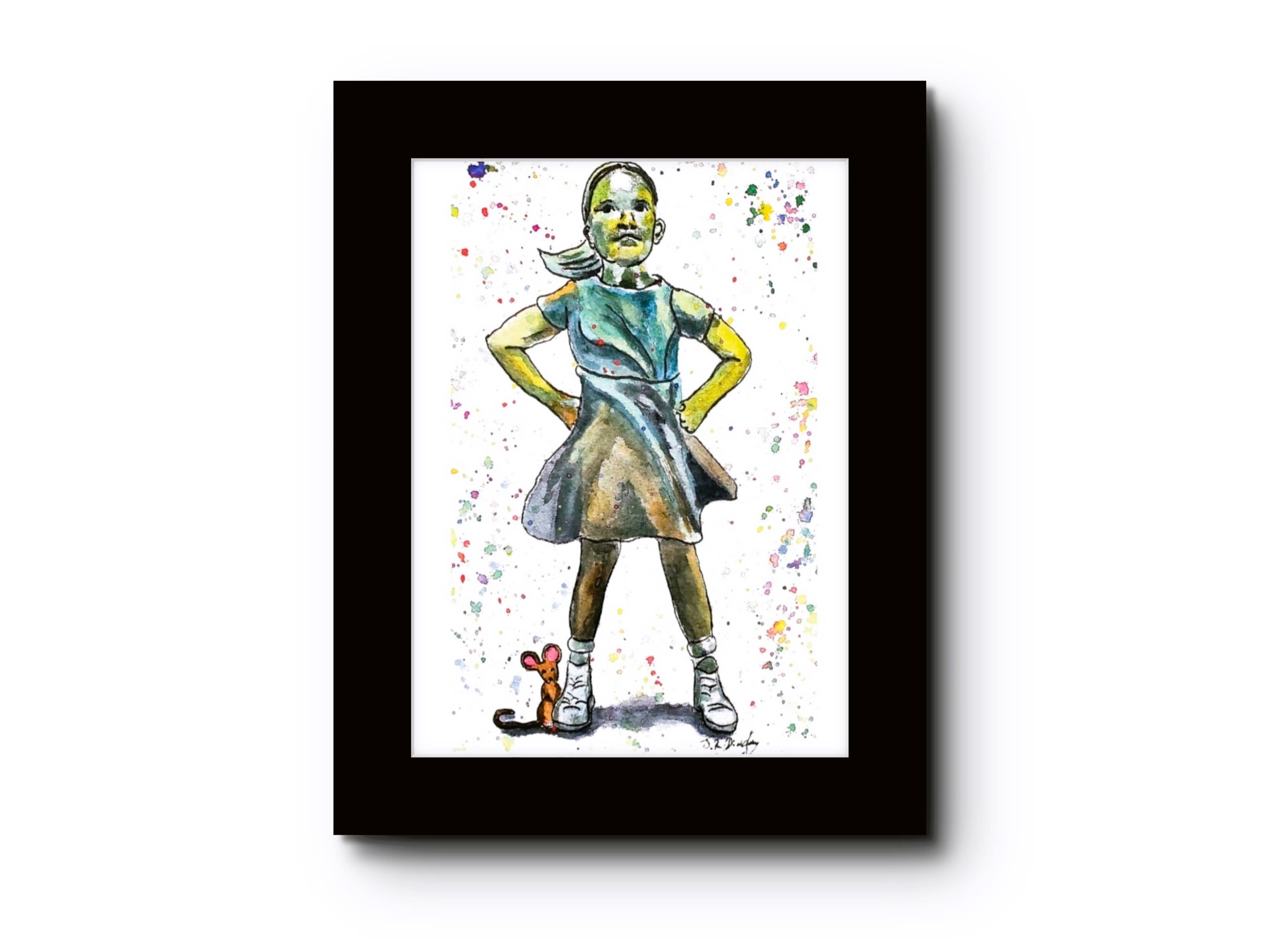 Johnnerdraws - Wholesale Art Print - "The Fearless Girl"-ART Print-HAND PAINTED 1