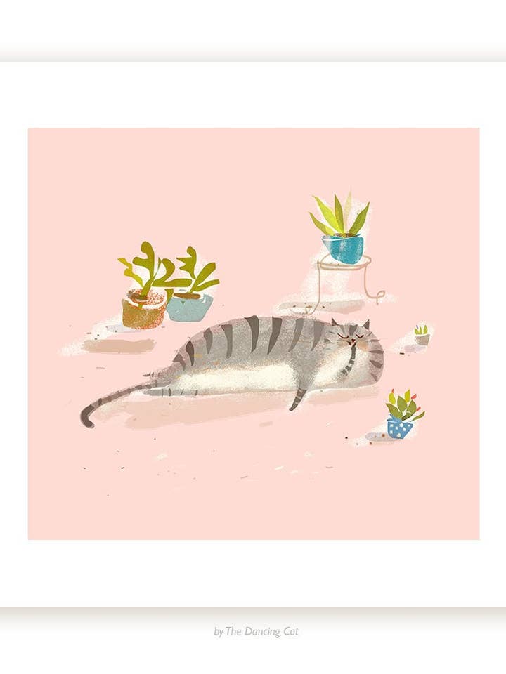 House Cat Art Print för wholesale av The Dancing Cat